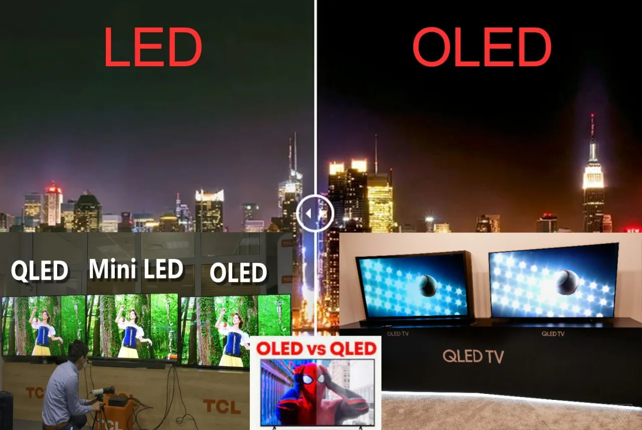 różnice oled qled mini led