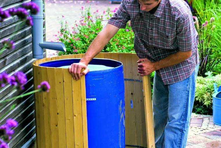 zbiornik na deszczówkę diy ogród