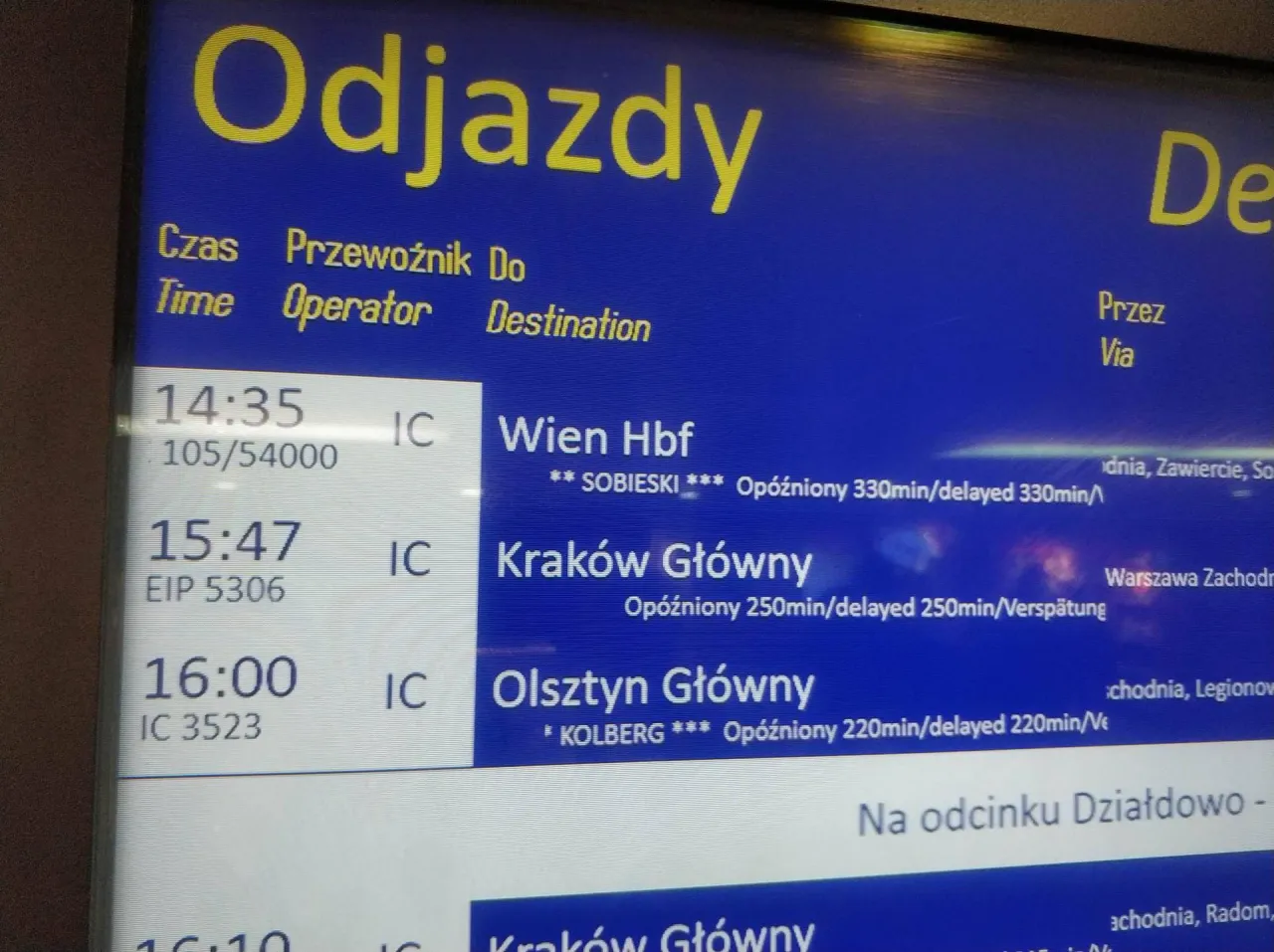 Odszkodowanie za opóźniony pociąg PKP