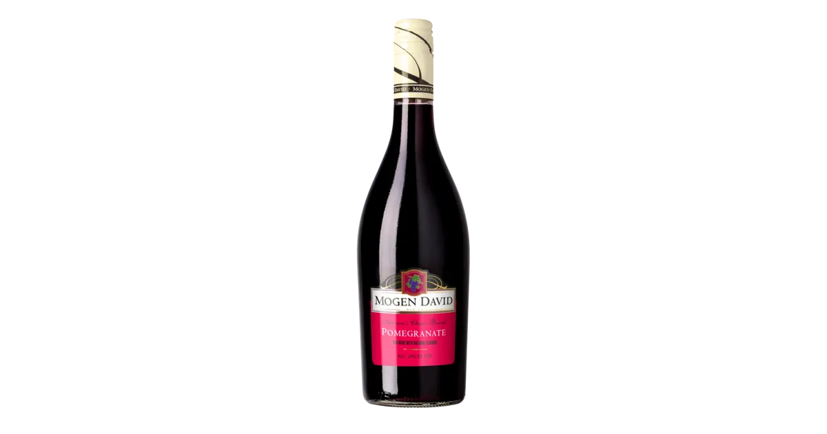 wino mogen david pomegranate butelka