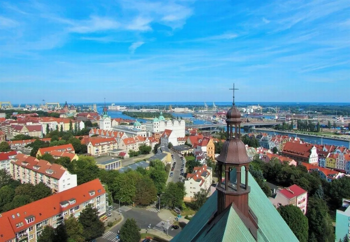 Widok z wieży Katedry Szczecińskiej