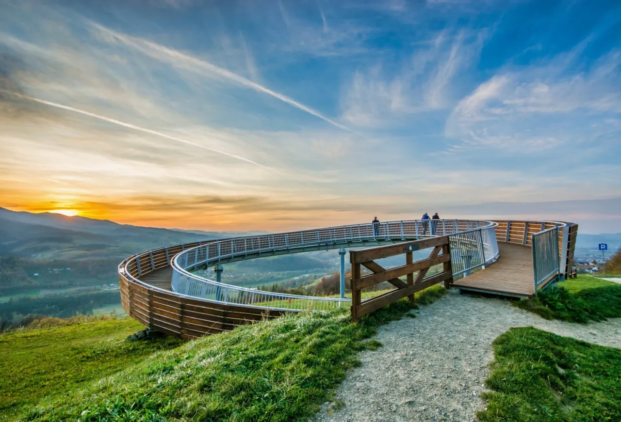 Platforma widokowa Ślimak Wola Krogulecka panorama