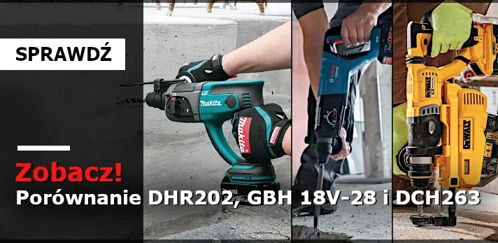 Ergonomia młotowiertarki Bosch i Makita