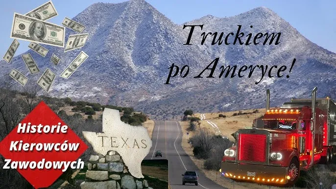 Mapa zarobk&oacute;w kierowc&oacute;w ciężar&oacute;wek USA