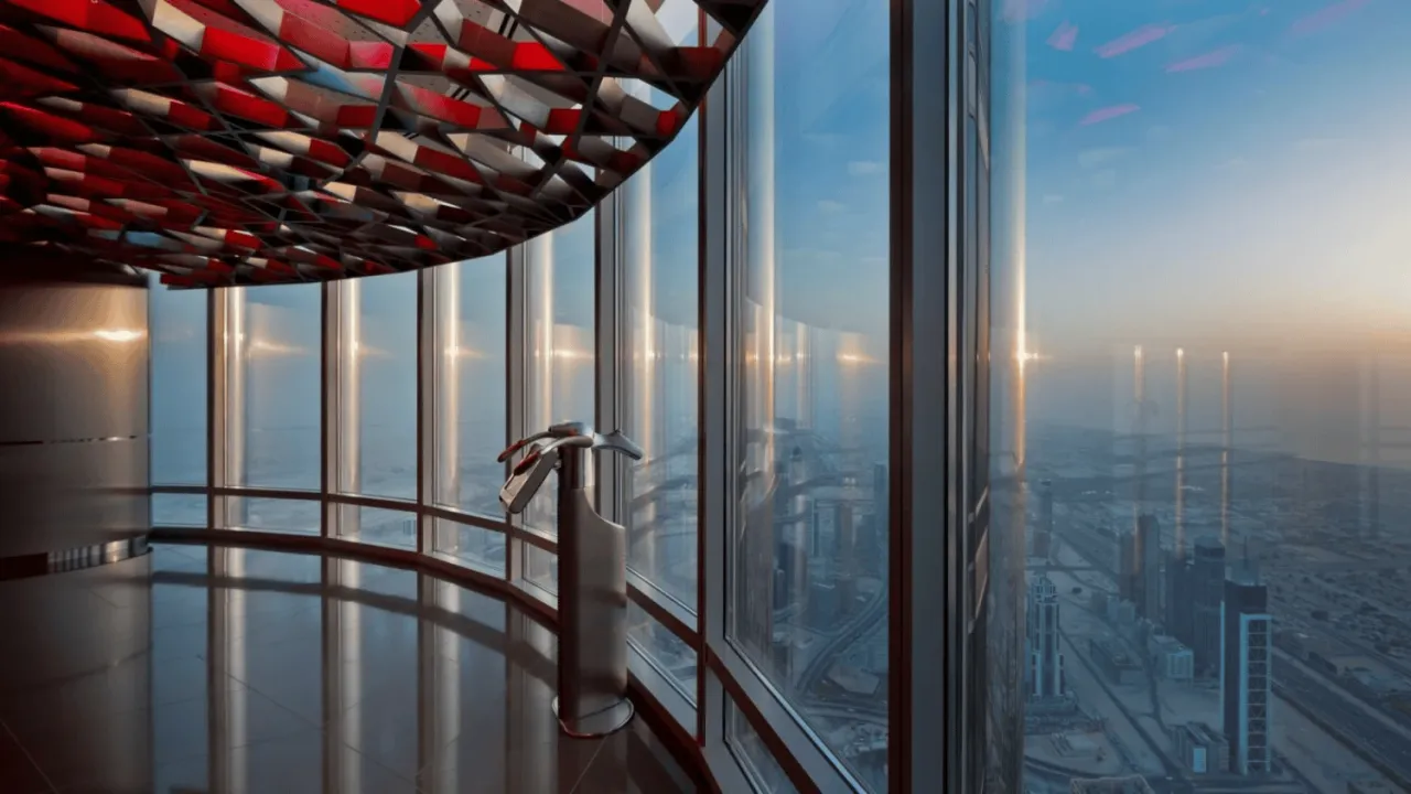 Burdż Chalifa wnętrze i widoki