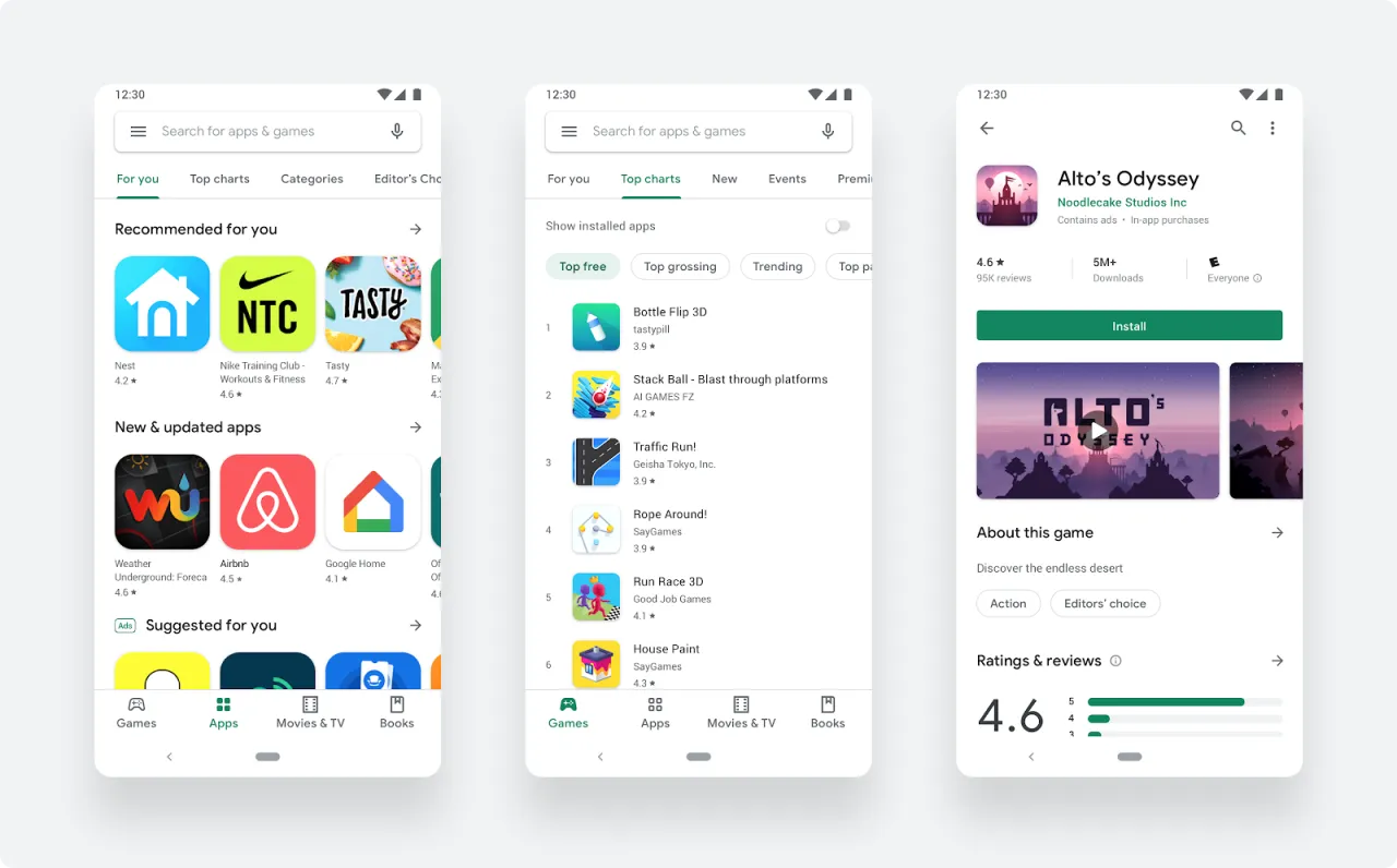 Google Play Store interface on Android phone
