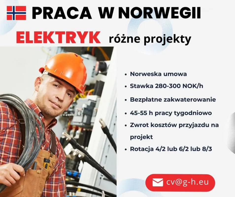 norweski elektryk przy pracy, budowa, instalacje