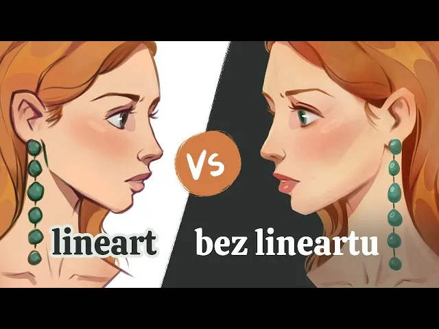 przed i po czyszczeniu lineartu