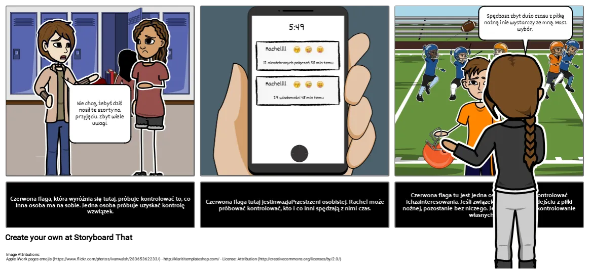 czerwone flagi w związku