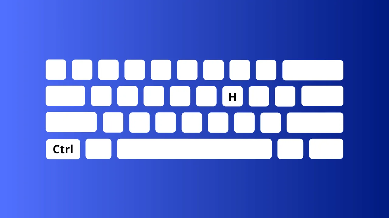 klawiatura skrót ctrl h