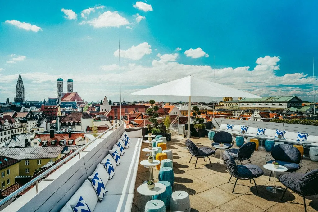 Rooftop Bar M&uuml;nchen Aussicht