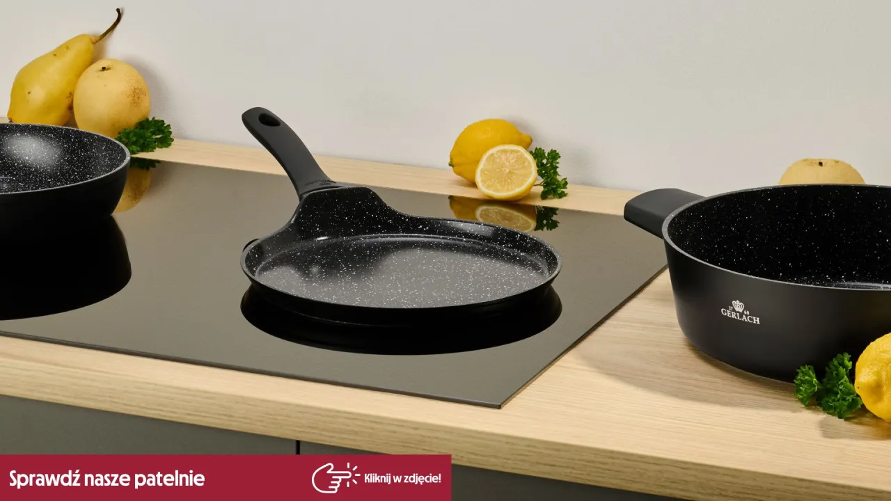 r&oacute;żne typy patelni na gaz