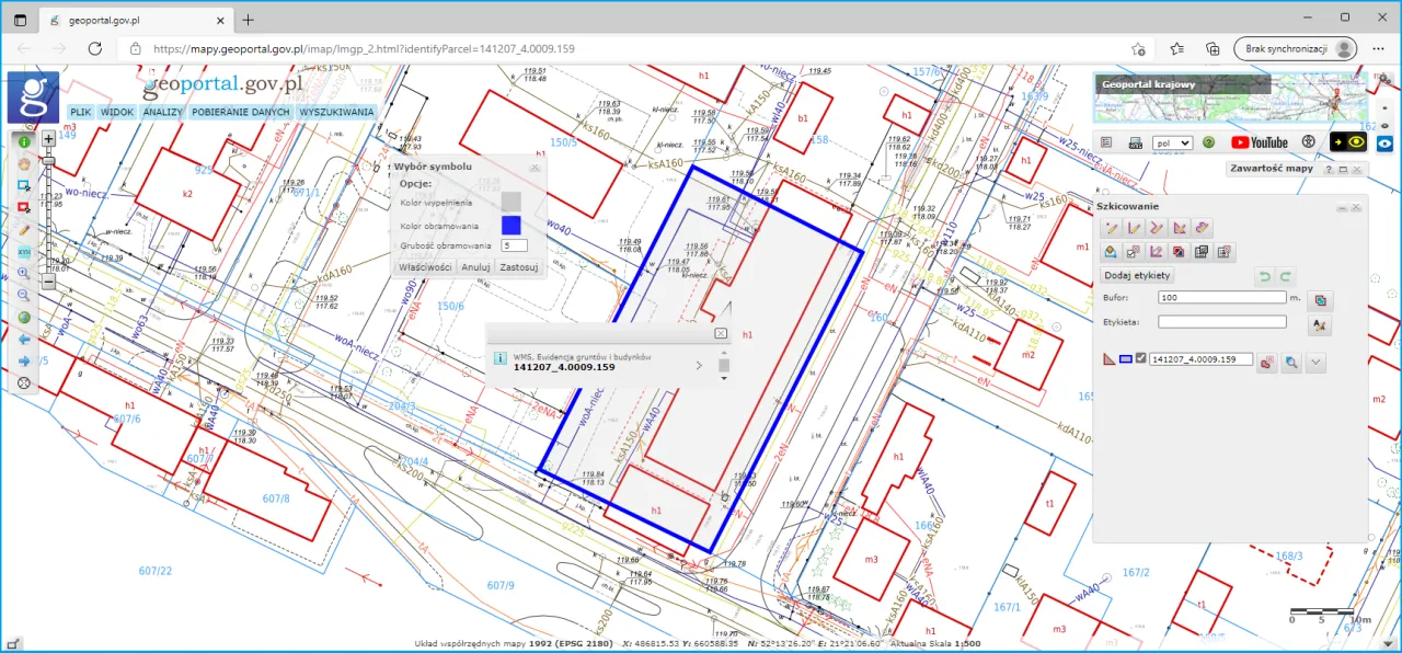 geoportal.gov.pl mapa ewidencyjna