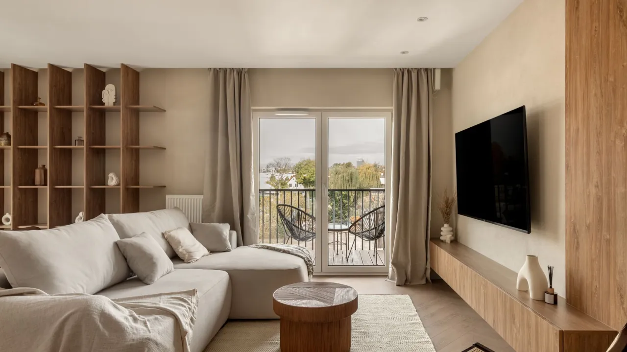 inspiracje salon style Japandi Biophilic Dopamine Decor