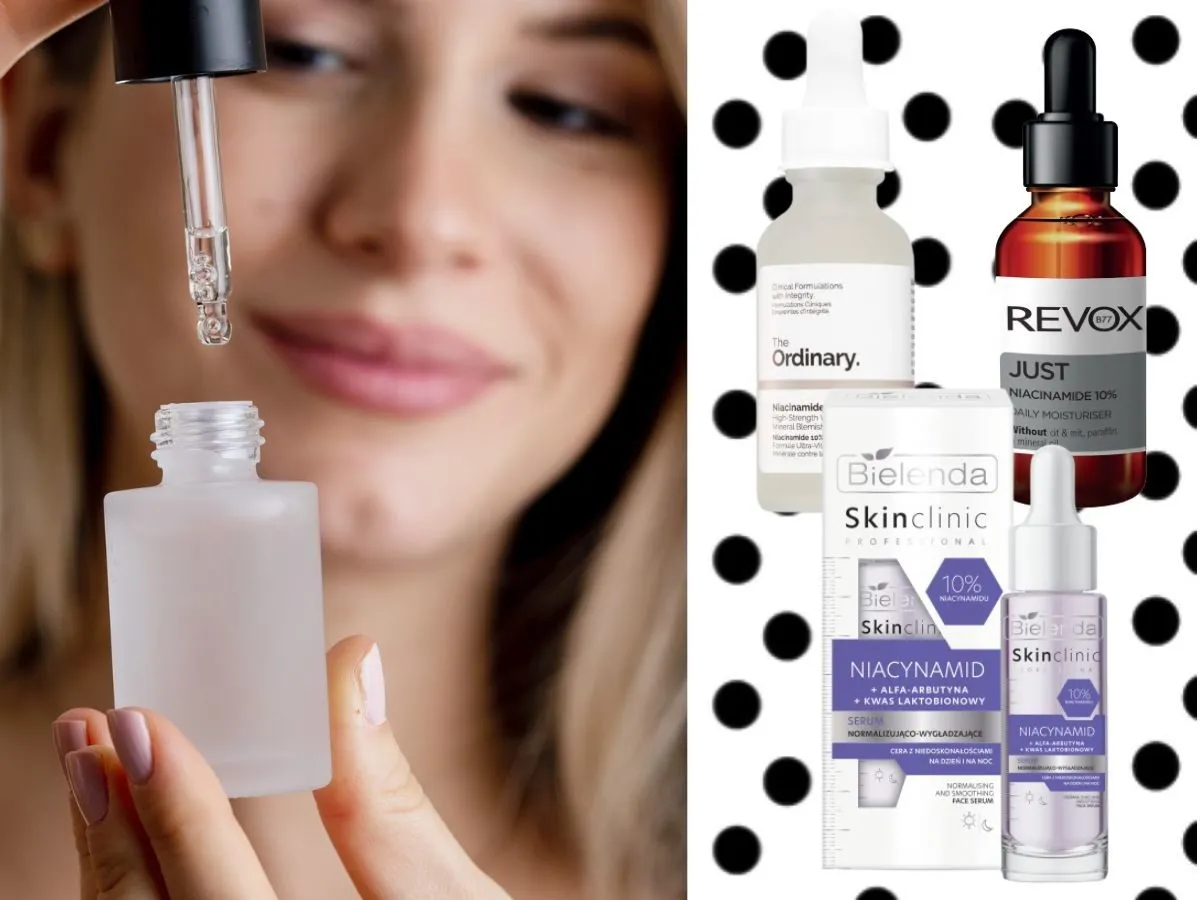 Produkty 2w1 niacynamid kwas hialuronowy