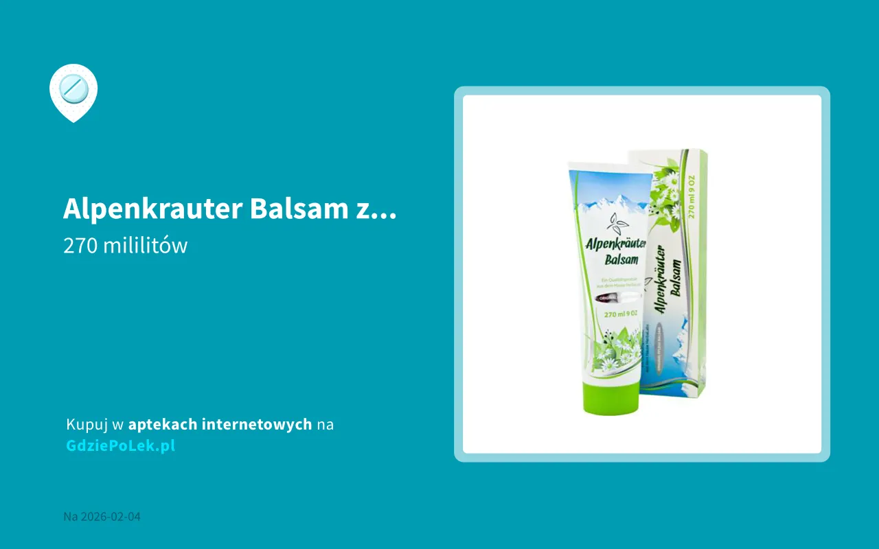Alpenkrauter balsam składniki aktywne zioła