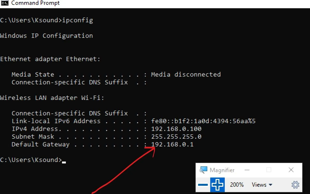 router information sticker default IP address