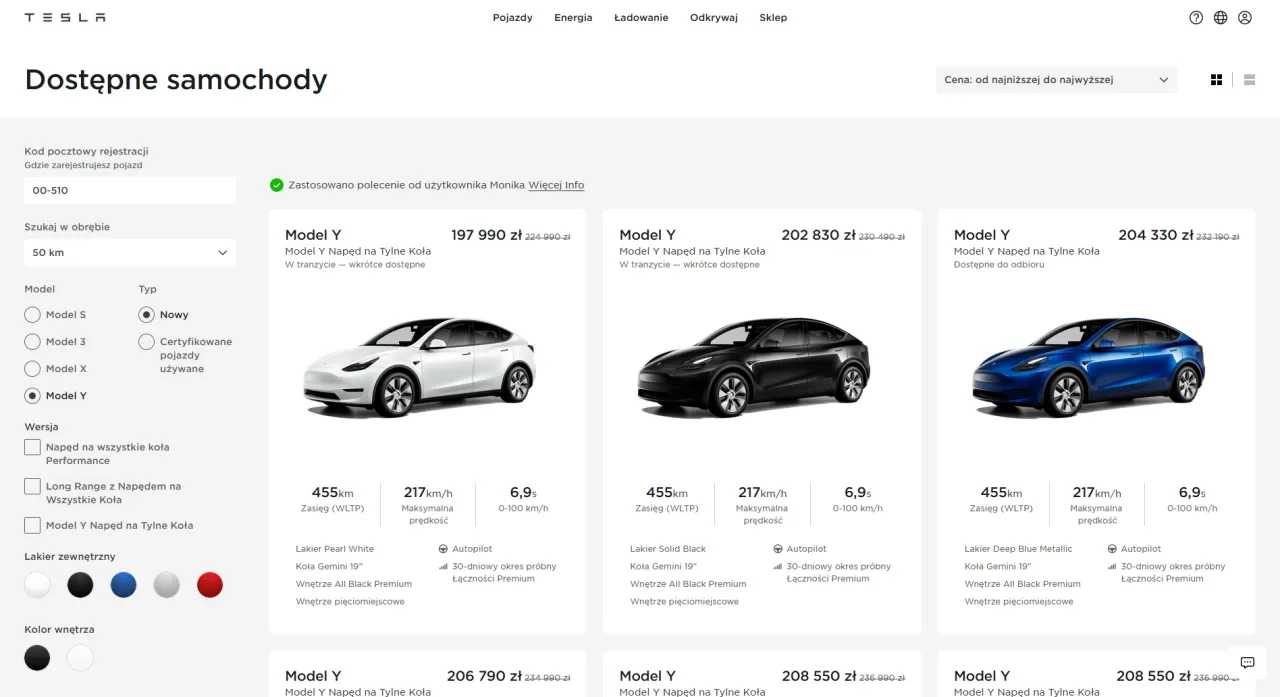 Tesla Model Y: sprawdź, ile kosztuje ten elektryczny SUV. Dostępne modele w różnych kolorach i konfiguracjach.