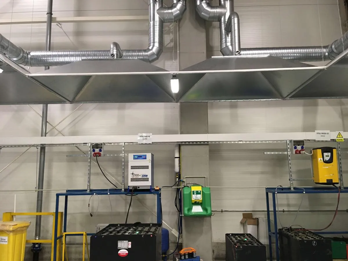 bezpieczne ładowanie akumulatora wentylacja