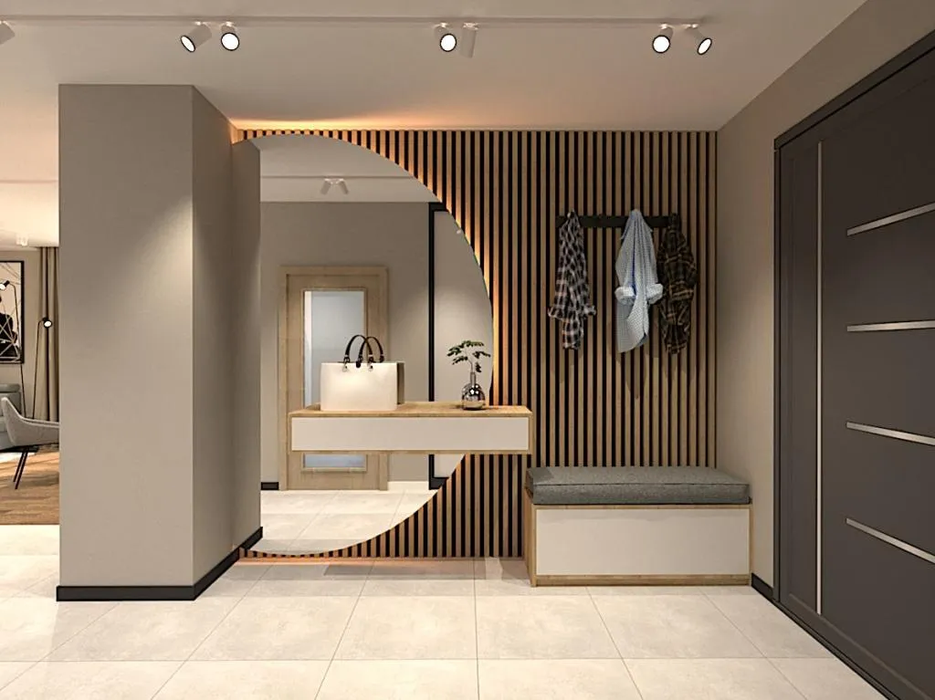 inspiracje przedpokój aranżacje ścian