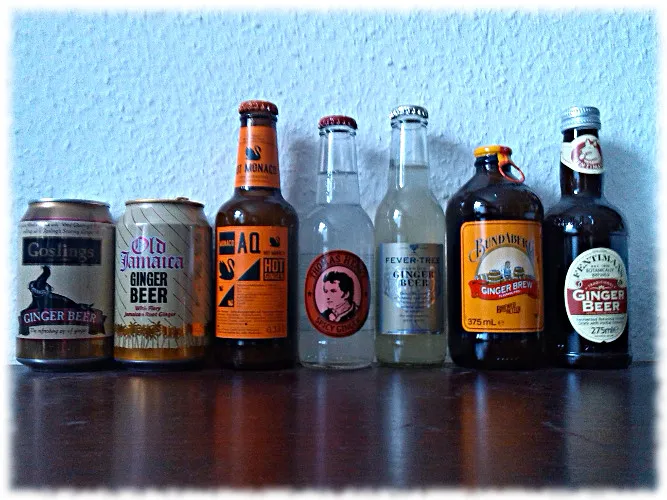 Auswahl verschiedener Ingwerbier Marken