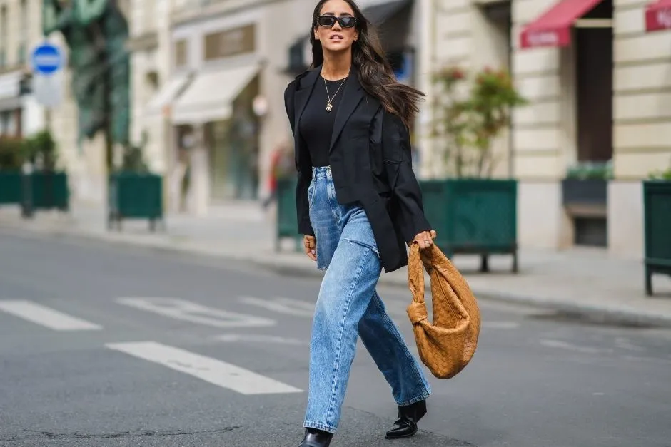 lordsy damskie stylizacje codzienne jeansy marynarka oversize