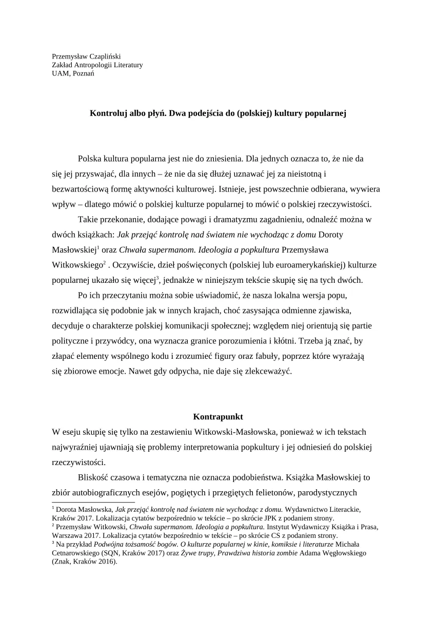 Zdjęcie Czy kultura popularna może dobrze służyć ludziom czy szkodzi społeczeństwu?