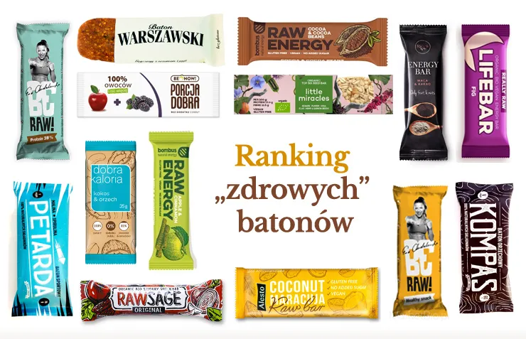 zdrowe batony proteinowe i raw