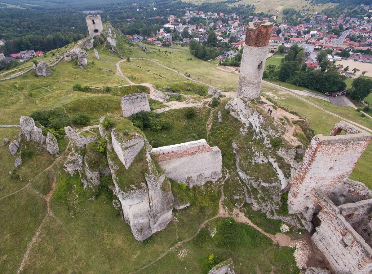 Ruiny Zamku Olsztyn Częstochowa panorama