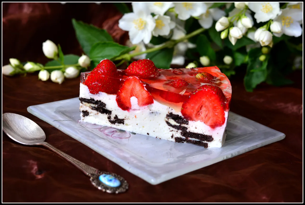 Sernik Oreo i sernik z owocami