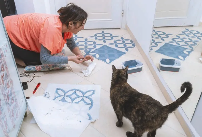 przygotowane płytki do malowania