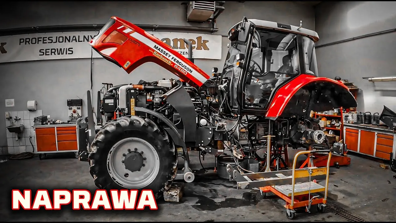 ciągnik rolniczy rozpołowiony