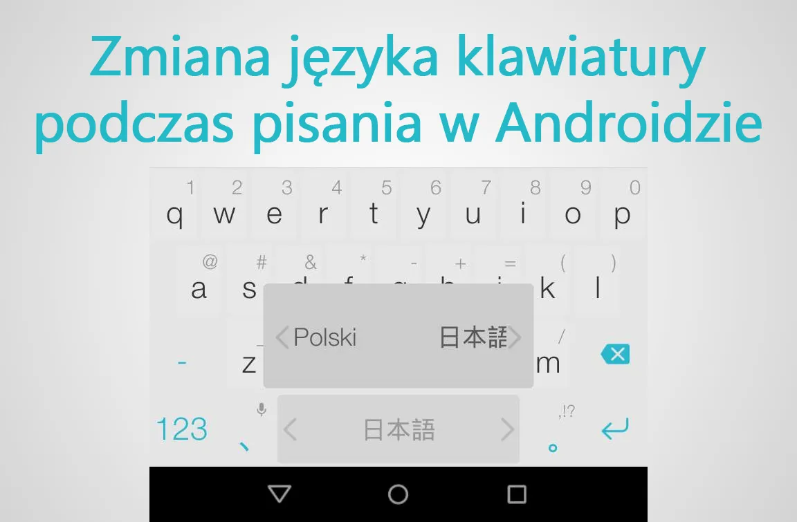 Ustawienia klawiatury Android języki wprowadzania