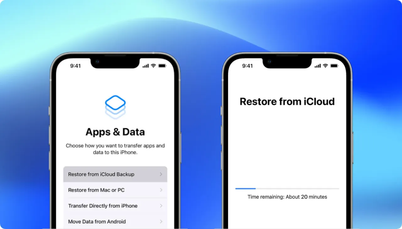 iPhone backup iCloud Finder