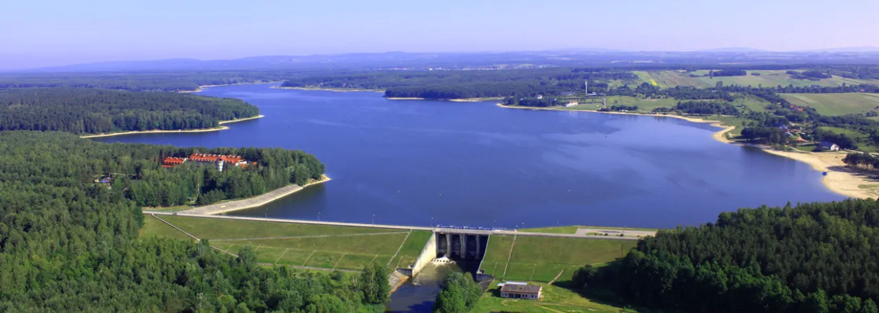 Zalew Chańcza z lotu ptaka