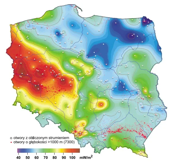 mapa potencjału geotermalnego w Polsce