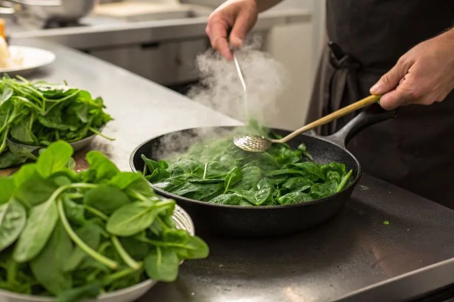 świeży i mrożony szpinak