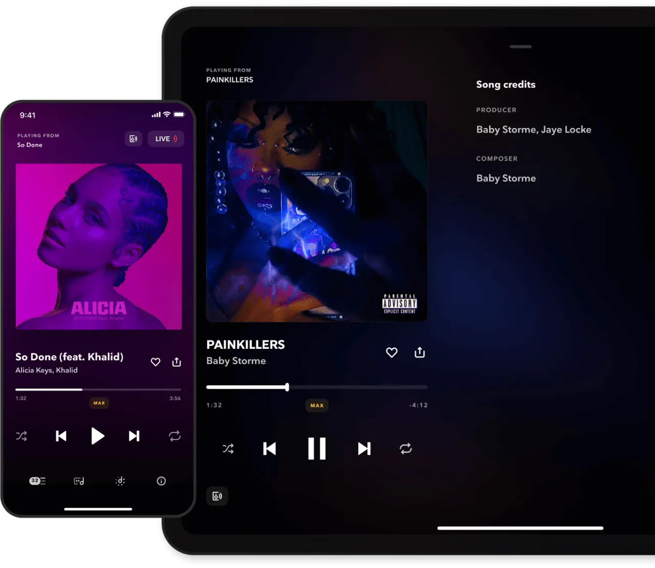 Tidal logo interface