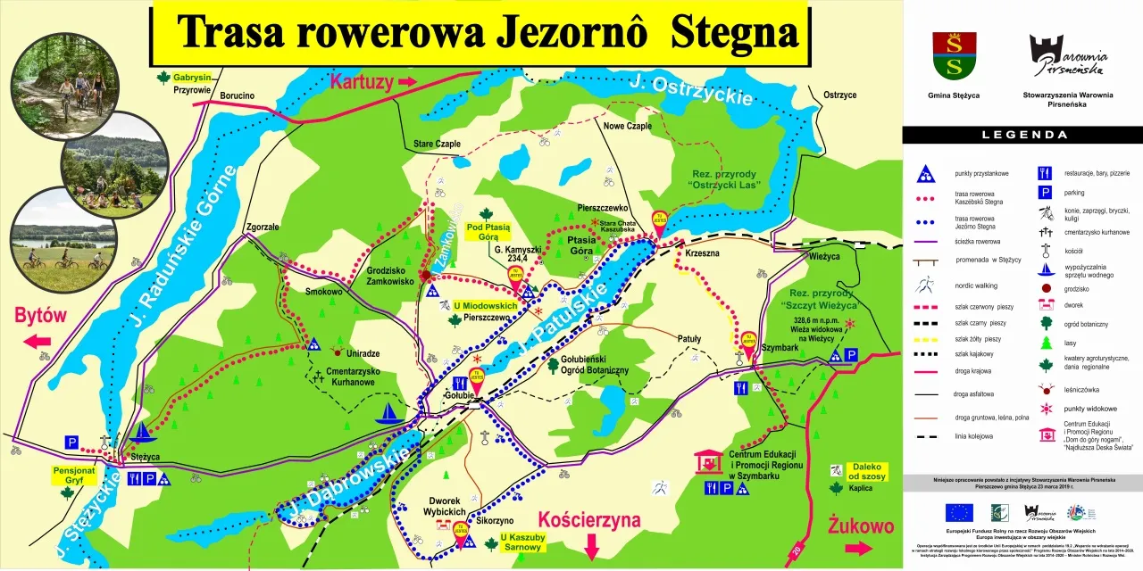 Mapa Kaszuby trasy rowerowe GPX