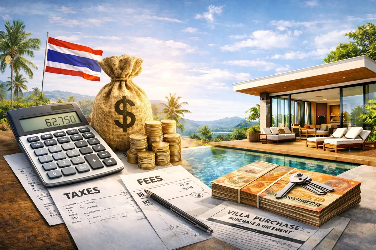 Ukryte koszty zakupu nieruchomości Tajlandia, opłaty transakcyjne