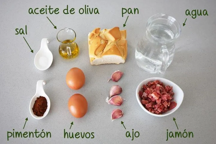 Variaciones sopa de ajo ingredientes