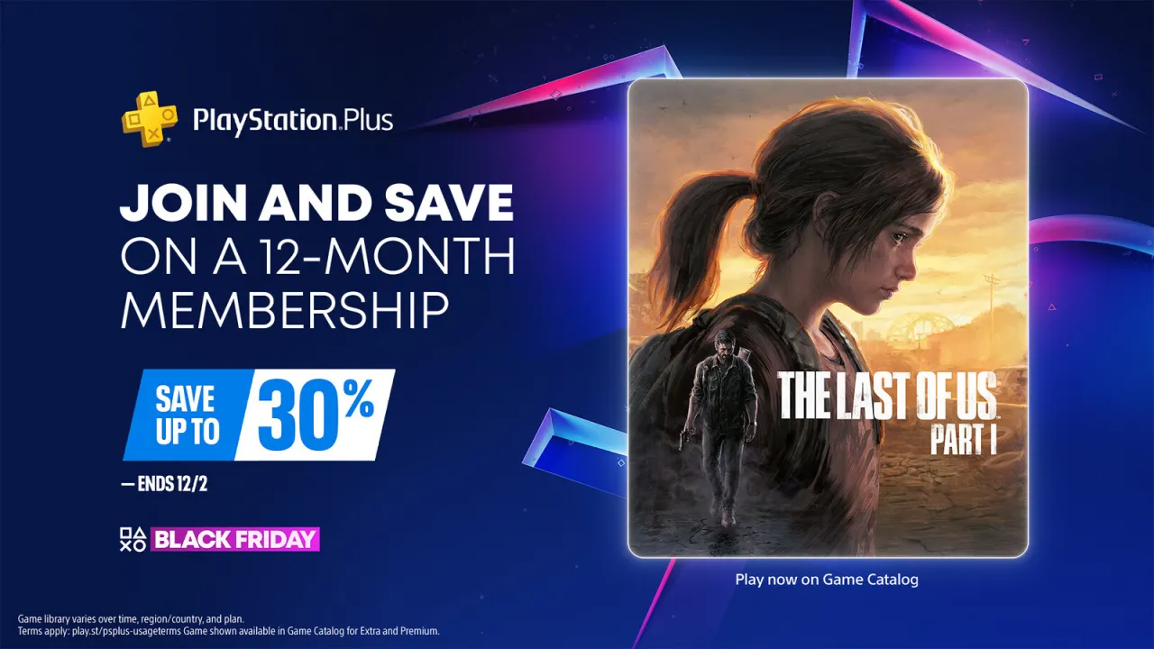 PlayStation Plus: Black Friday oferta na 12-miesięczne członkostwo, oszczędź do 30%. Gra The Last of Us Part I.