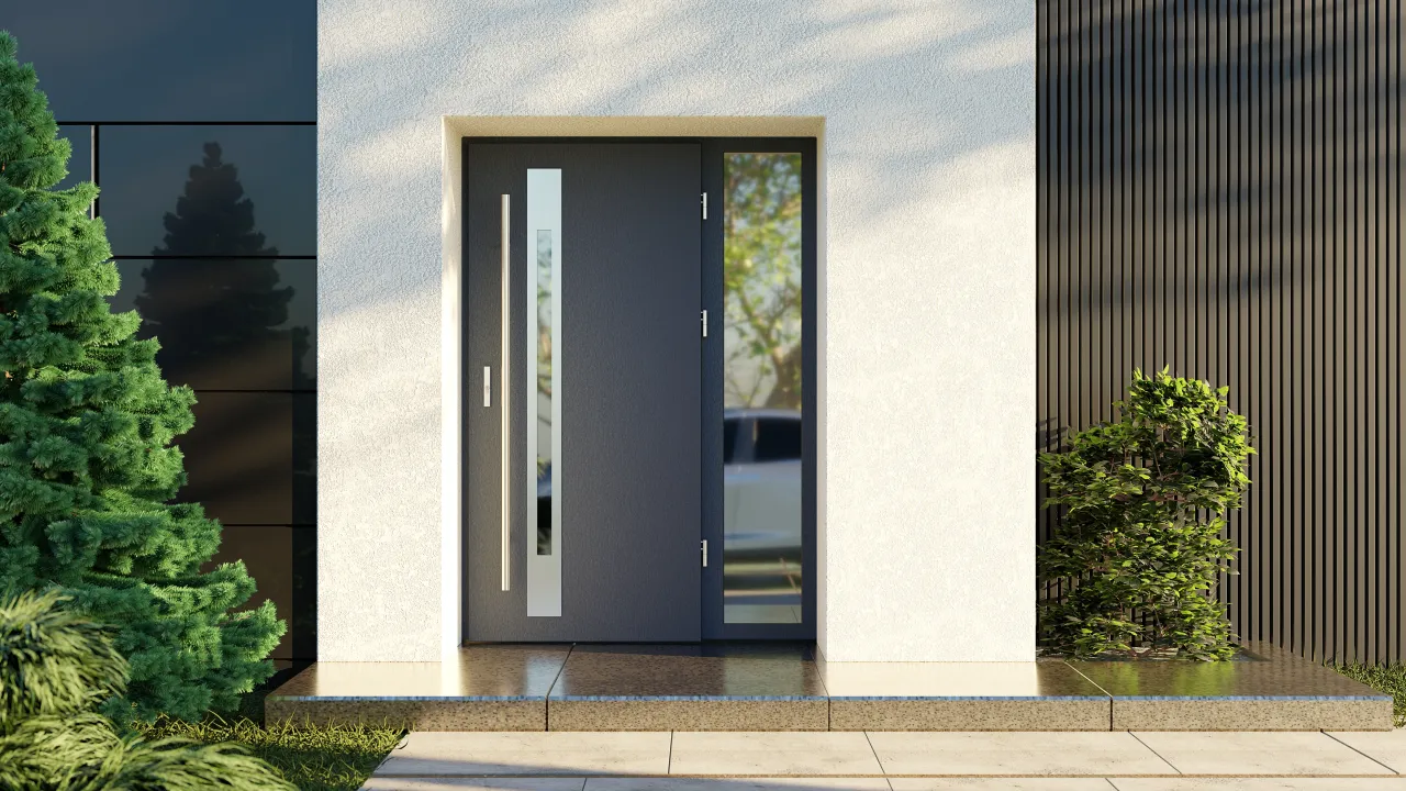 Drzwi wejściowe z dostawką boczną bezpieczeństwo