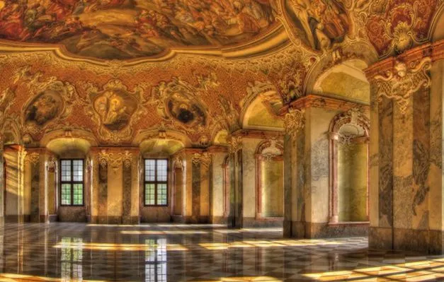 Wnętrza Opactwa Cysters&oacute;w w Lubiążu film Ostatnia Wieczerza