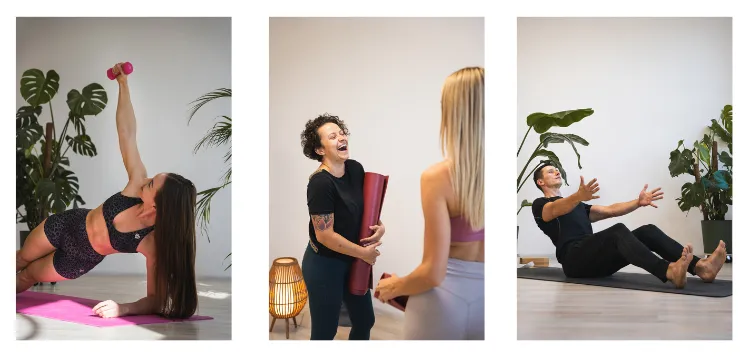 Grafika por&oacute;wnująca jogę i pilates - r&oacute;żnice