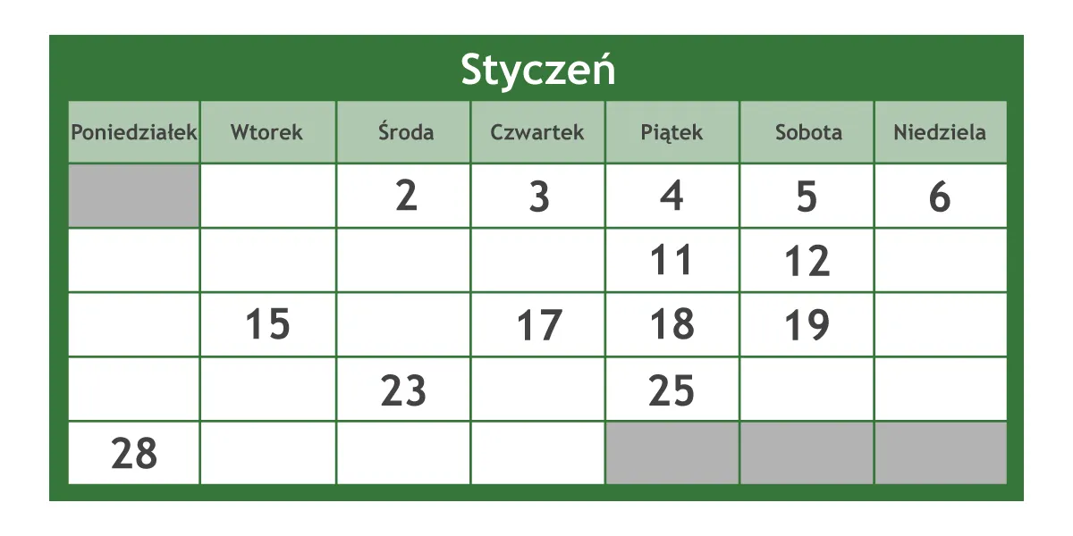 kalendarz z zaznaczoną datą i portfelem
