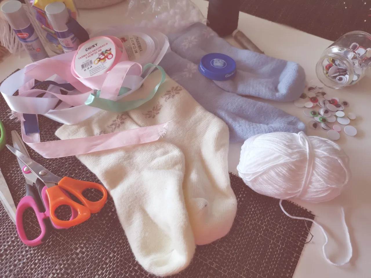 skarpetki jako dekoracje DIY