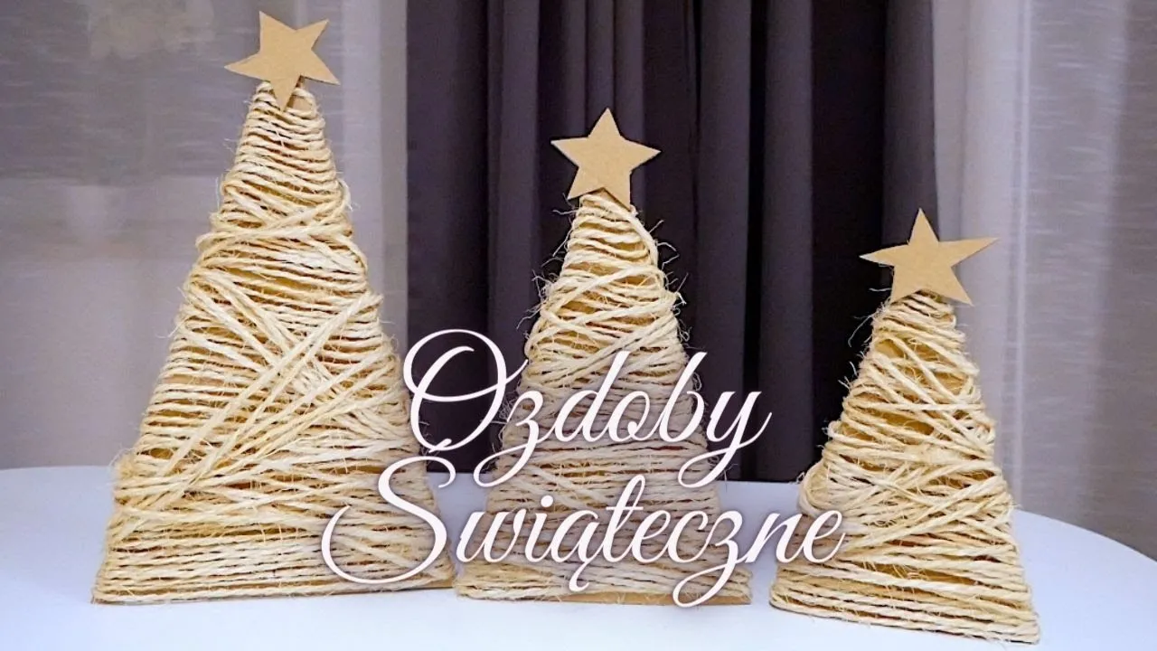 dekoracje choinki z kartonu