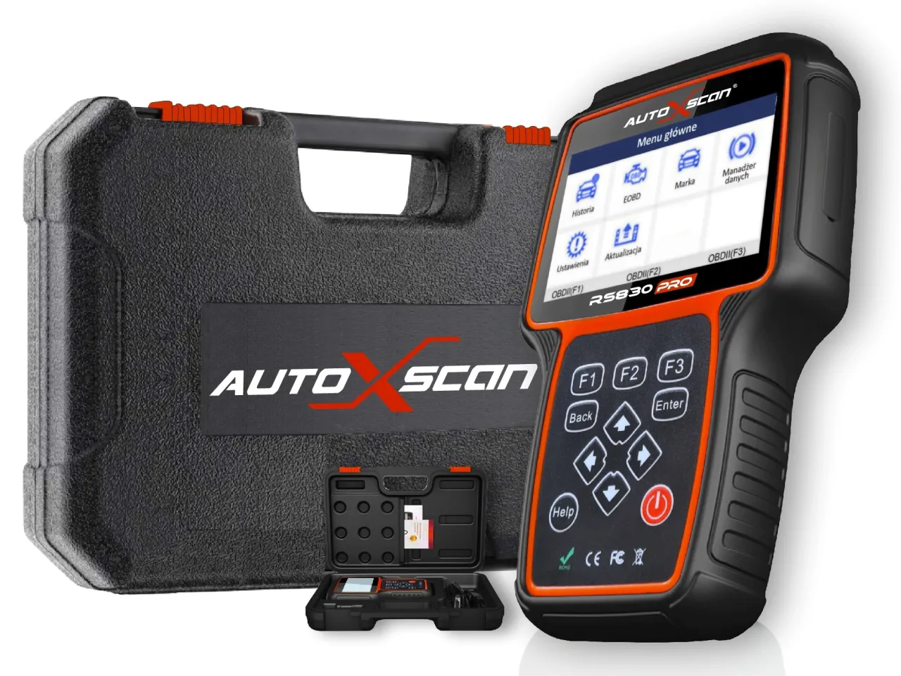 Komputer diagnostyczny podłączony do samochodu