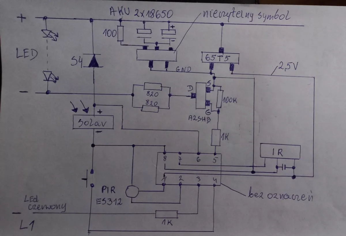 Lampa solarna schemat działania